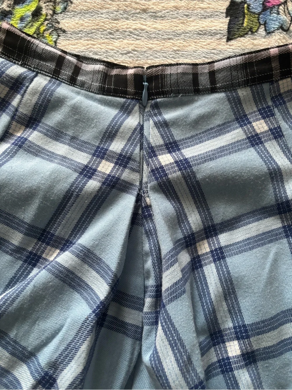 SO Goods For Life Blue Plaid Pleated Mini Skirt Y2K Size 5
